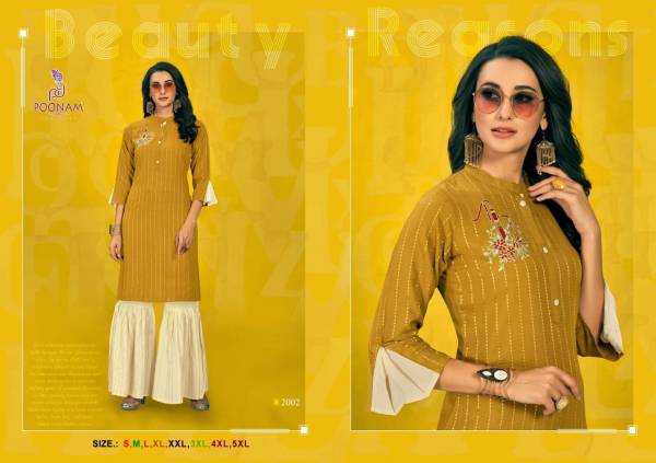 Poonam Designer Sharara House Designer Party Wear Embroidered Kurti With Sharara Collection and Wholesale Price